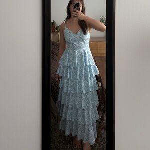 Adorable Blue Tiered Dress